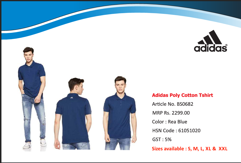 adidas Poly cotton T shirts