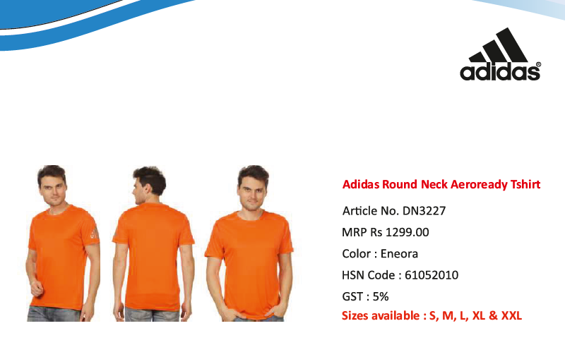 Adidas Round Neck AEROREADY T-Shirt for Men | Breathable Gym & Running Wear (Multi-Color)