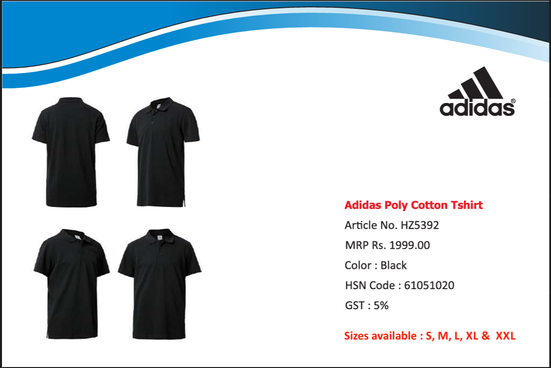 adidas Poly cotton T shirts
