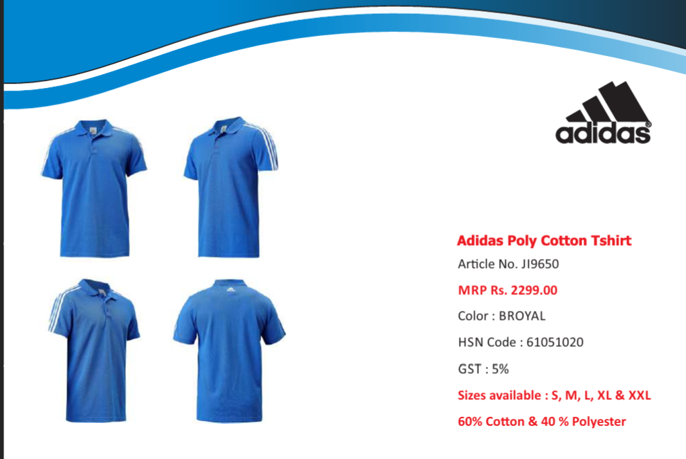 Adidas Men’s Poly Cotton Polo T-Shirt