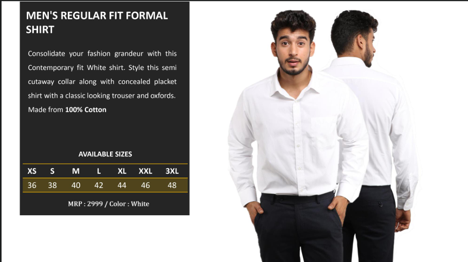 Men's Regular Fit Formal Shirt