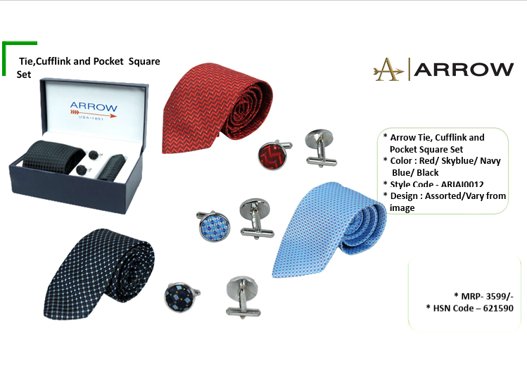 Cufflink & Pocket Square Gift Set