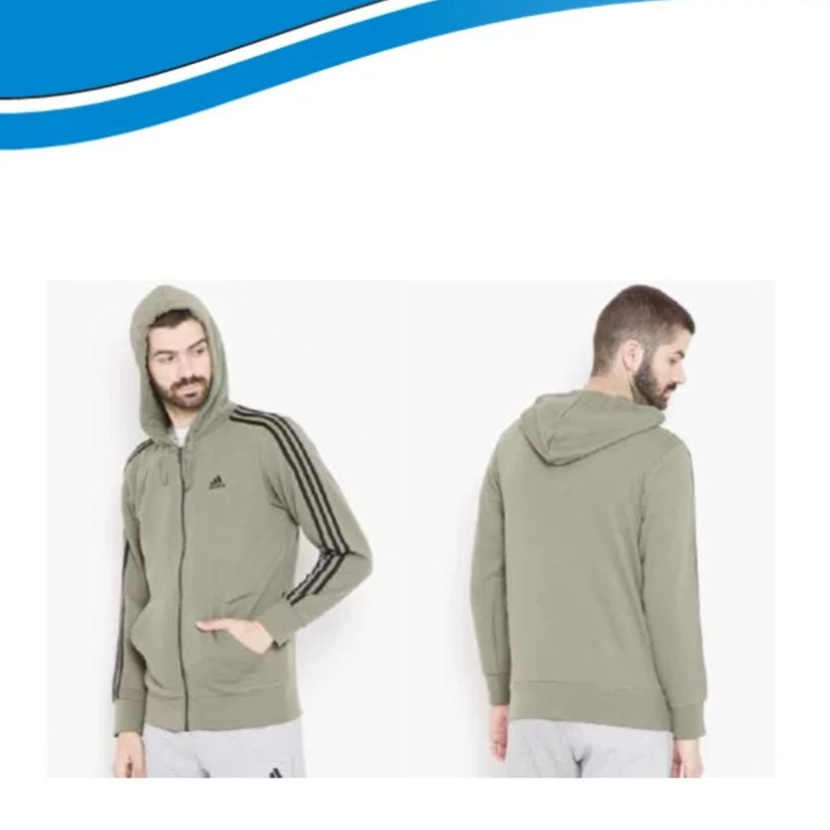 Adidas Men’s Black & White Hoody Jacket