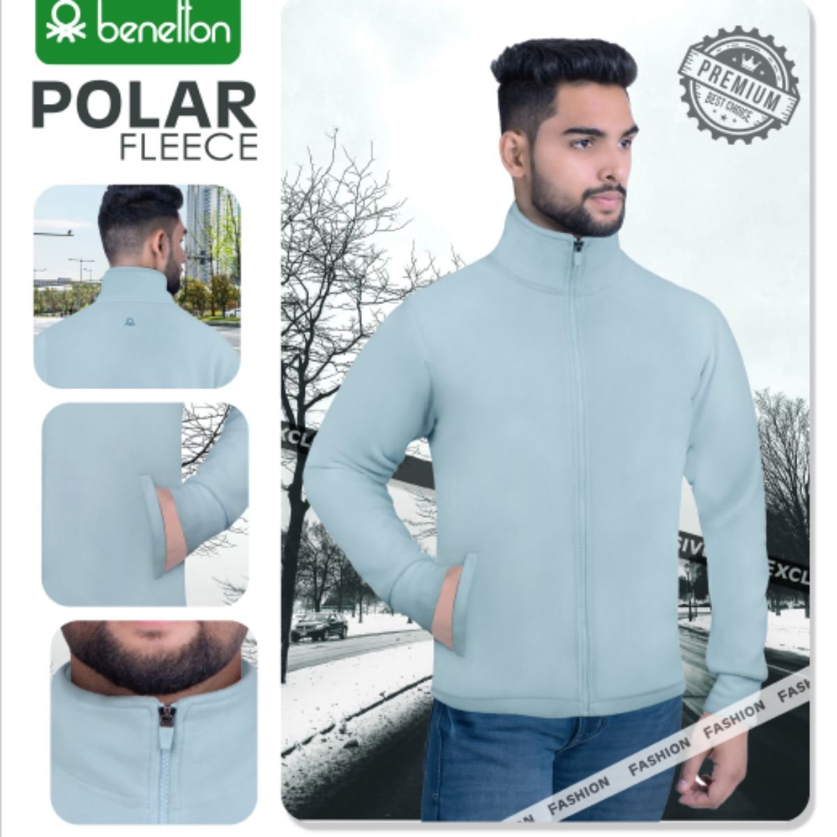 Benetton Bonded Polar Fleece Jacket
