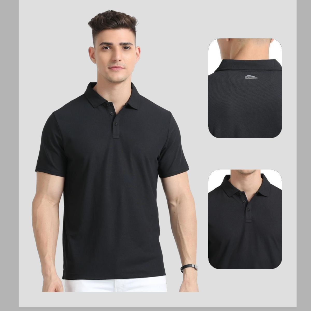 Skechers Men's Solid Performance Regular Fit Polo T-Shirt