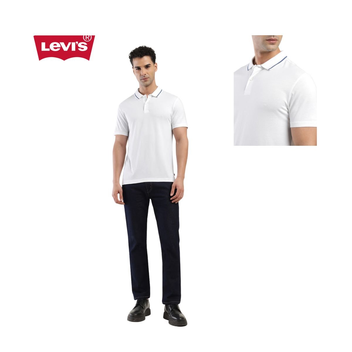 Levi's Men's 100% Cotton Jersey Polo T-Shirt
