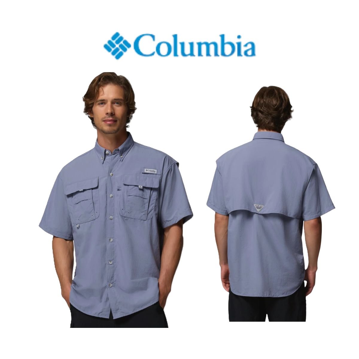 Columbia Men’s Bahama II Short Sleeve Shirt - New Moon