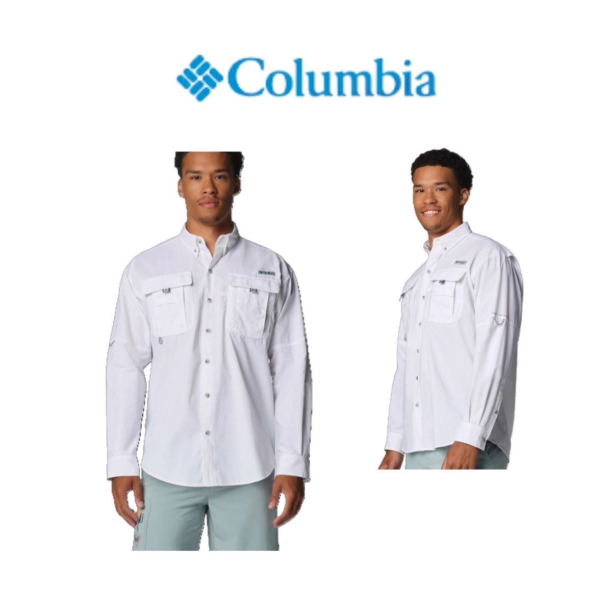 Columbia Men’s Bahama II Long Sleeve Shirt - White