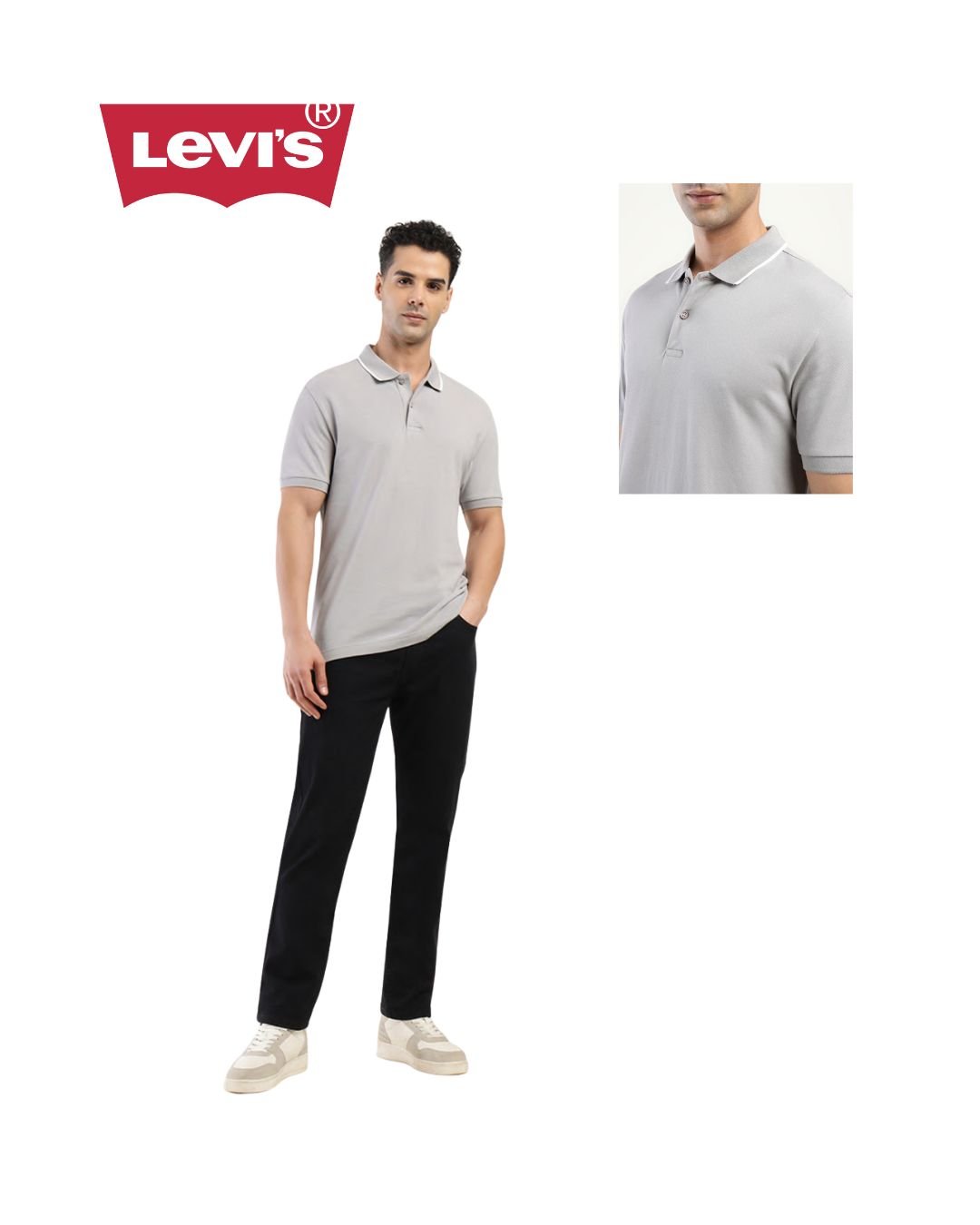 Levi's Men's Slim Fit Pique Cotton Polo T-Shirt