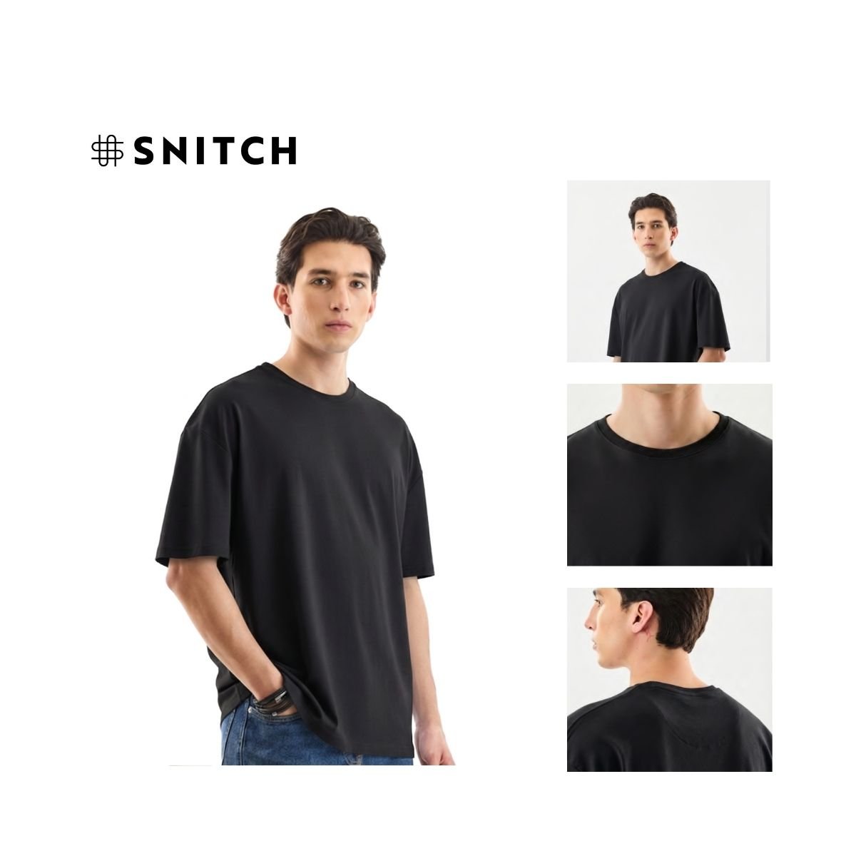 Snitch Oversized Fit Round Neck T-Shirt