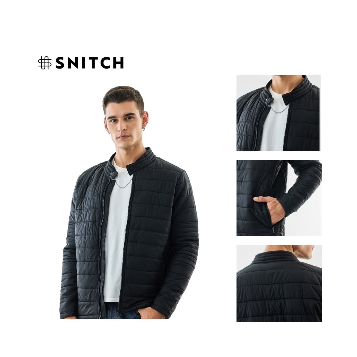 Snitch Solid Quilted Puffer Jacket