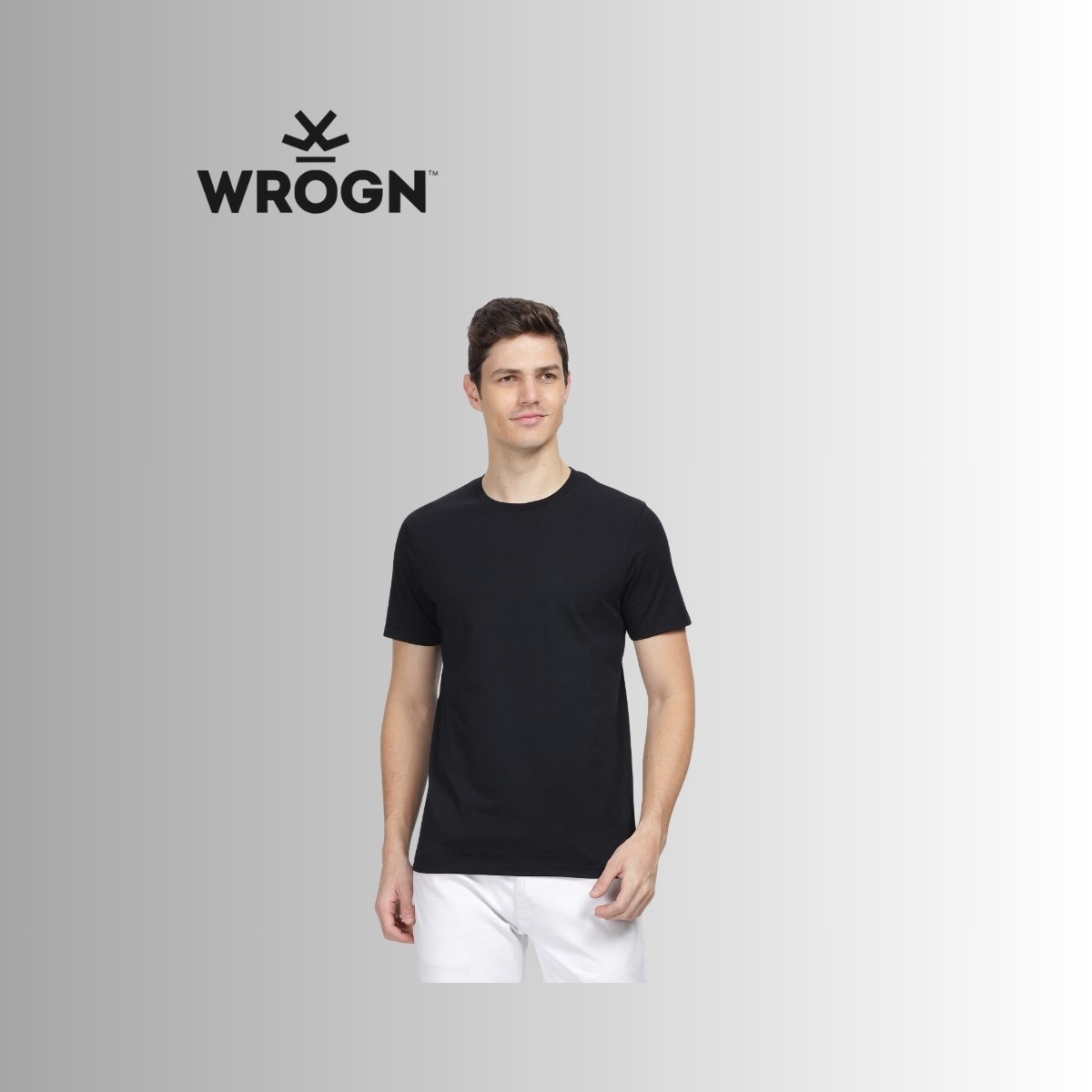 WROGN Men's Casual Round Neck Cotton T-Shirt