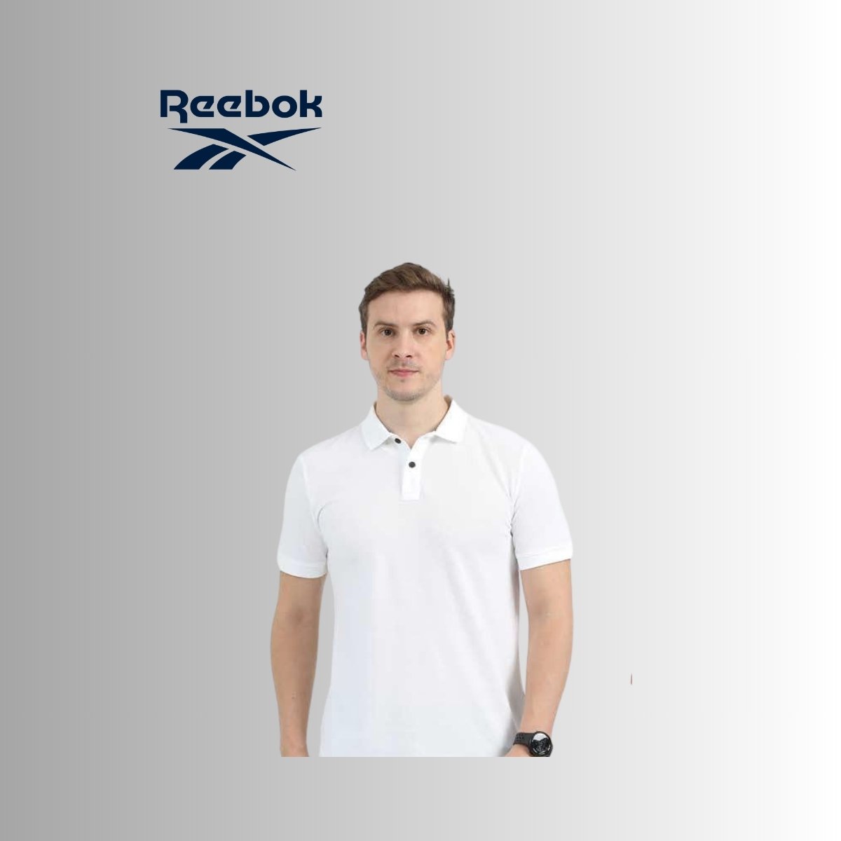 Reebok Men's Cotton-Blend Performance Polo T-Shirt