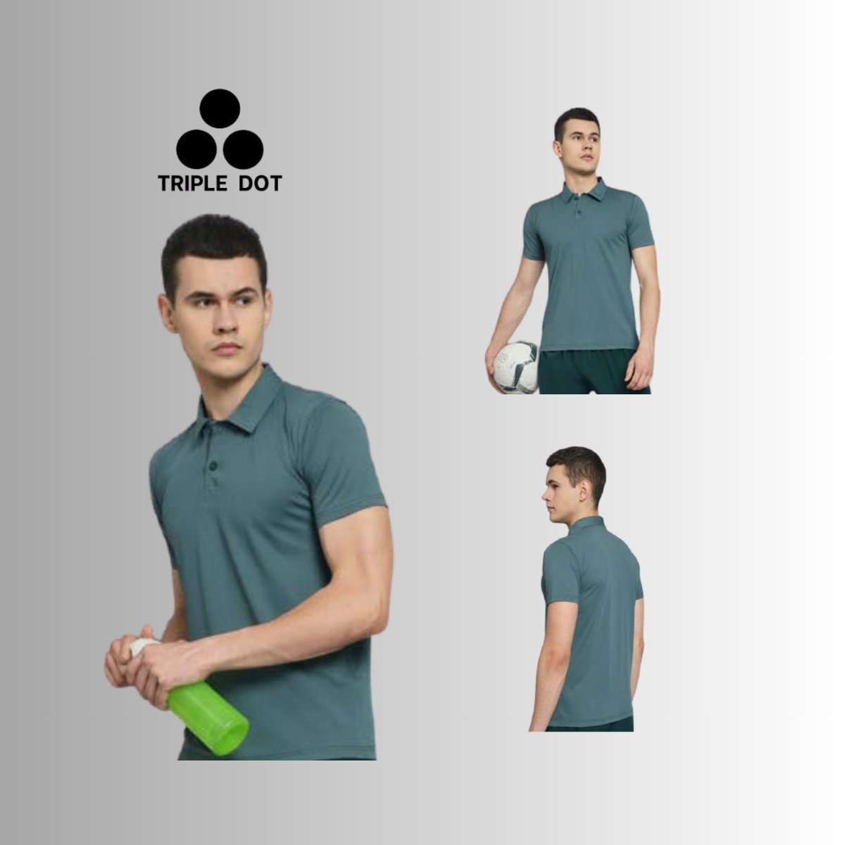 Triple Dot Men's Dri-Fit Performance Polo T-Shirt