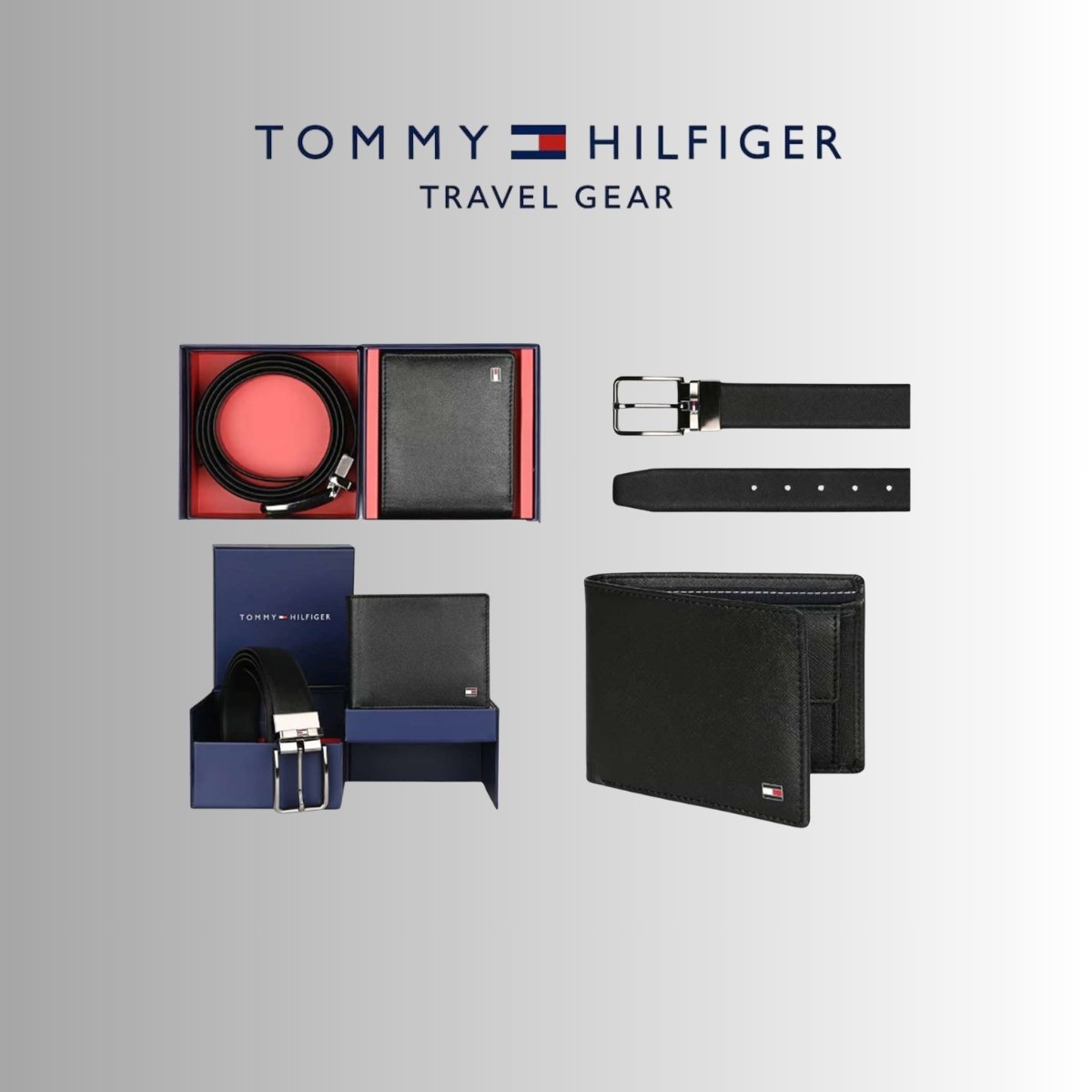 Tommy Hilfiger Herkimer Belt & Wallet Combo