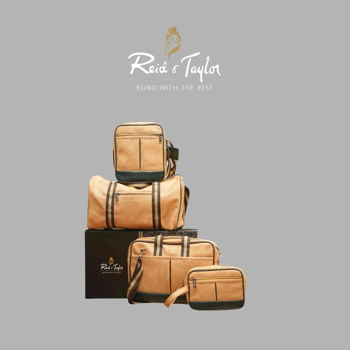Reid & Taylor Merlin 4-Piece Travel Bag & Organizer Set