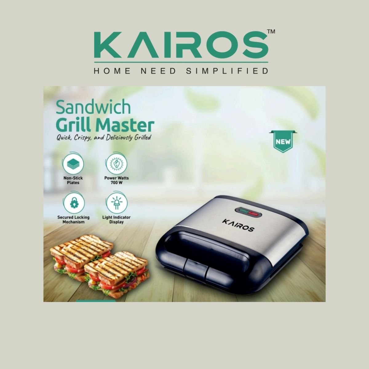 Kairos Sandwich Grill Master (700W)
