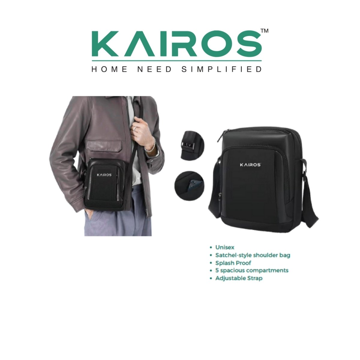Kairos Swift Sling Bag - Unisex Shoulder Bag