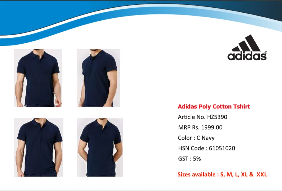 adidas Poly cotton T shirts