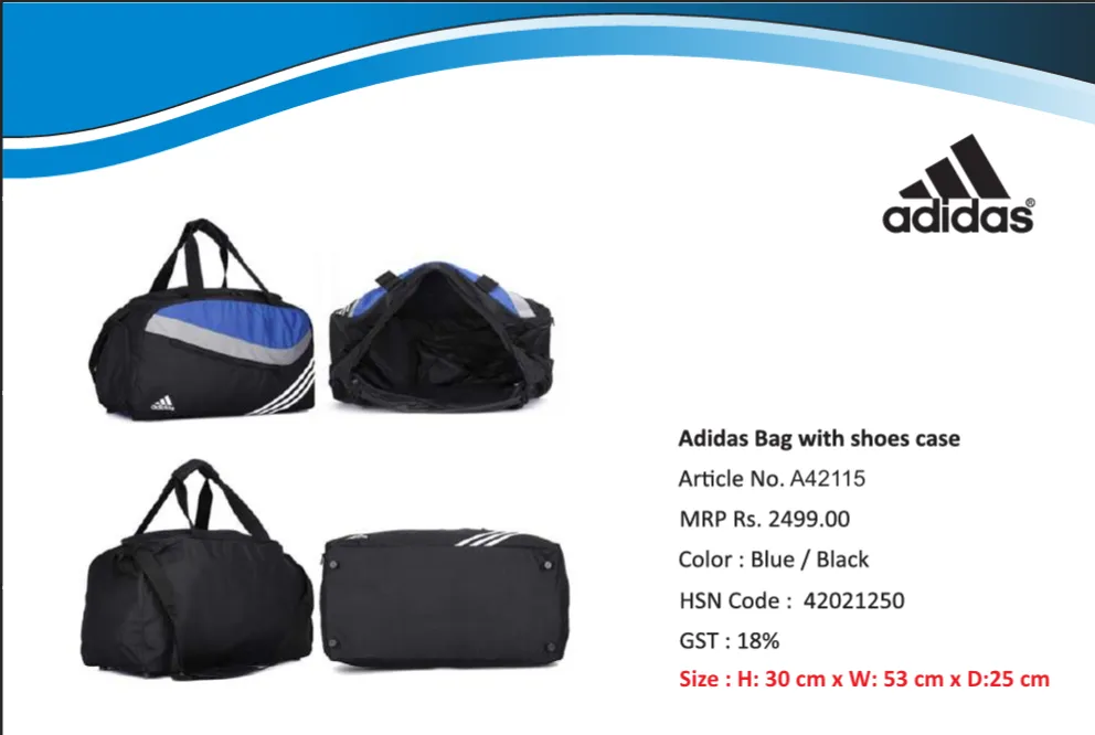 Adidas Bag with Shoes Case