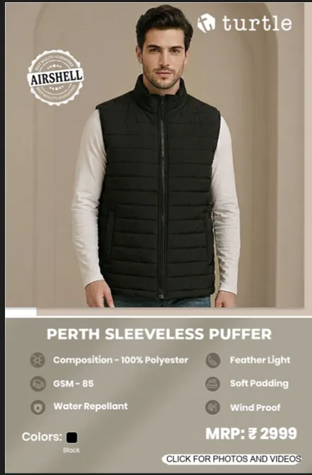 Turtle Perth Sleeveless Puffer Jacket