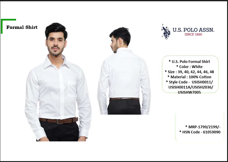 Formal White Cotton Shirt
