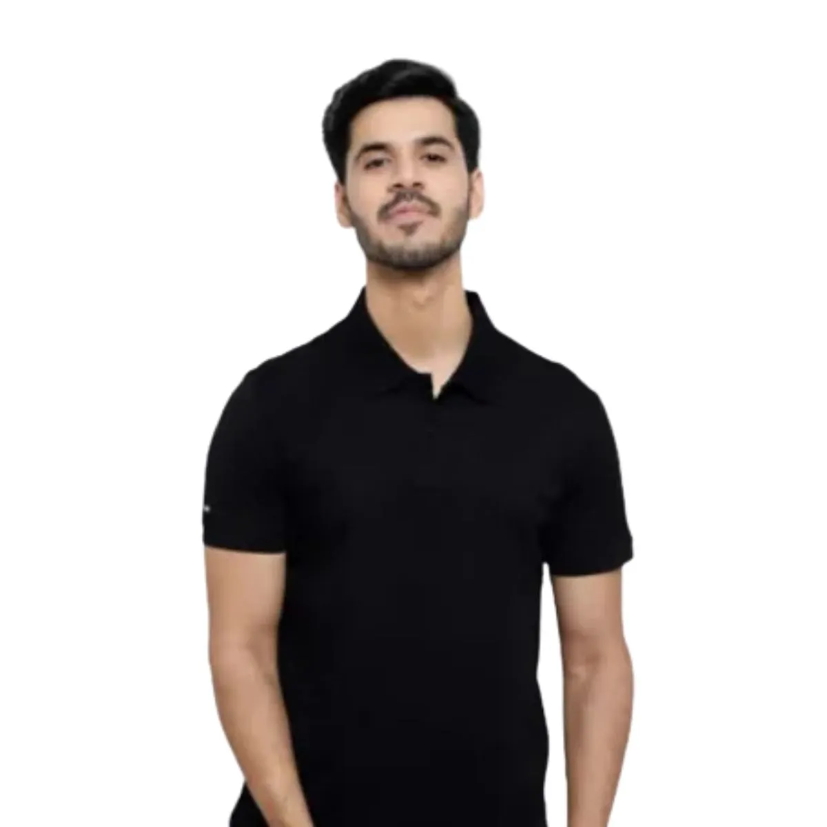 Mercerised Cotton Jacquard Polo T-Shirt