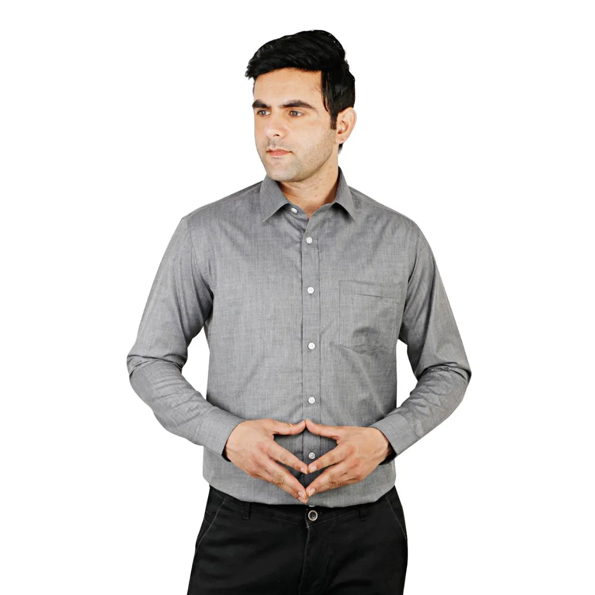 Men's Polyester Cotton Regular Fit Formal Shirt