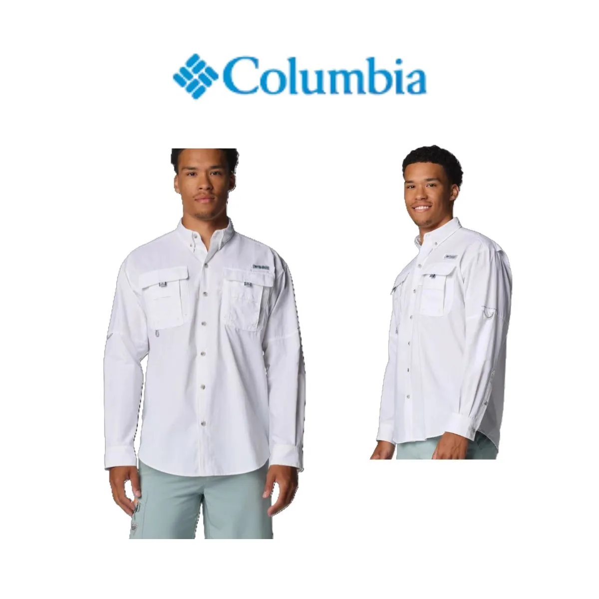 Columbia Men’s Bahama II Long Sleeve Shirt - White
