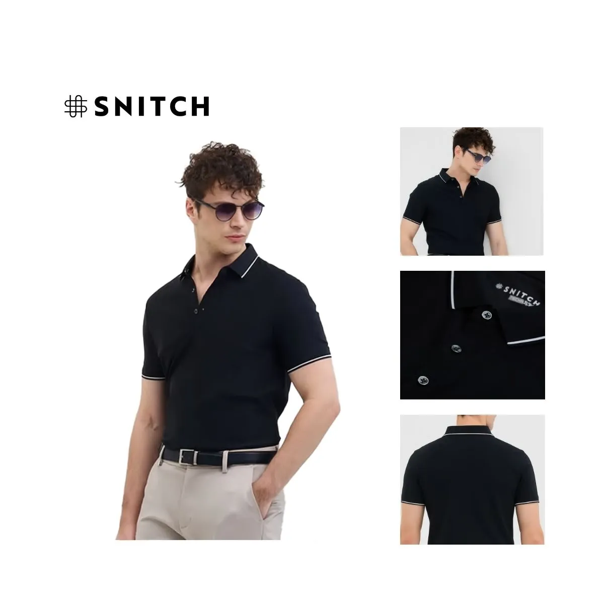 Snitch Technical Stitchless Tipping Polo T-Shirt