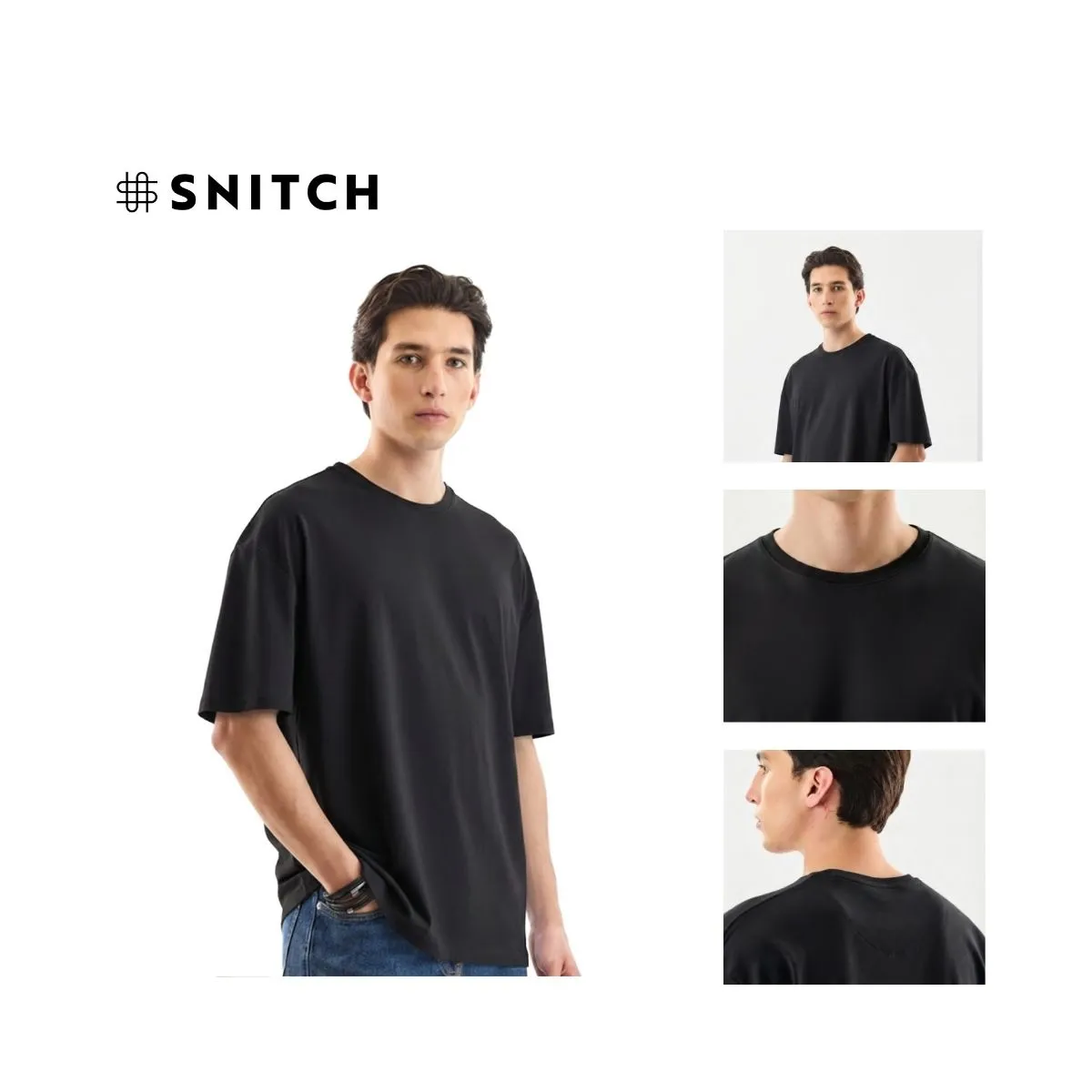 Snitch Oversized Fit Round Neck T-Shirt