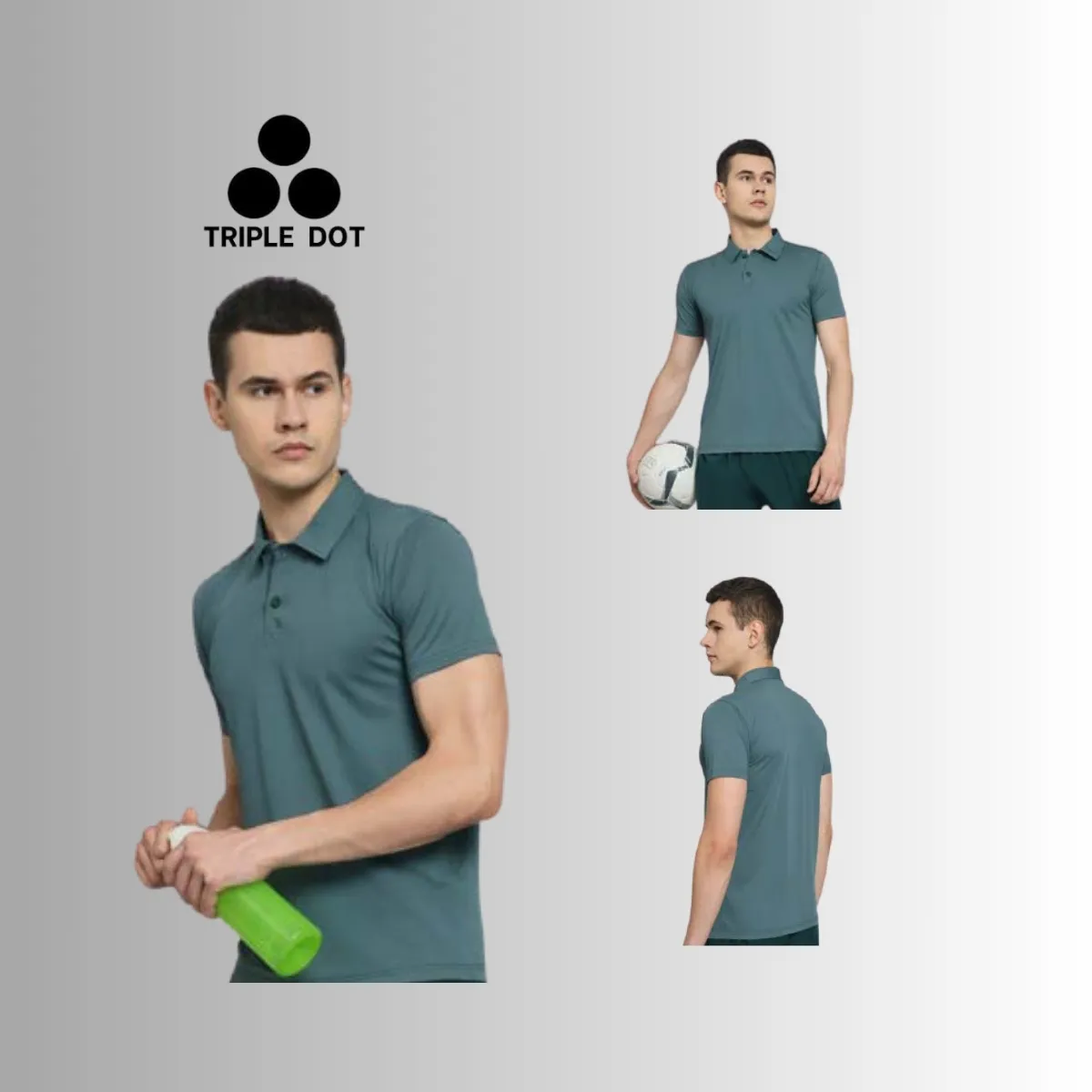 Triple Dot Men's Dri-Fit Performance Polo T-Shirt