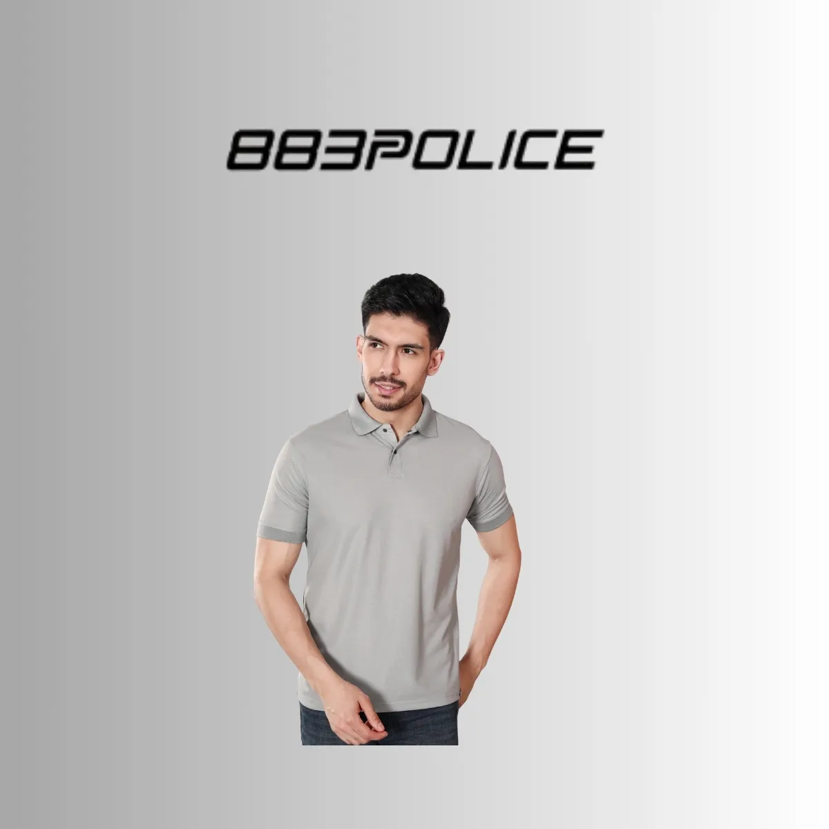 883 Police Men's Regular Fit Performance Polyester Polo T-Shirt