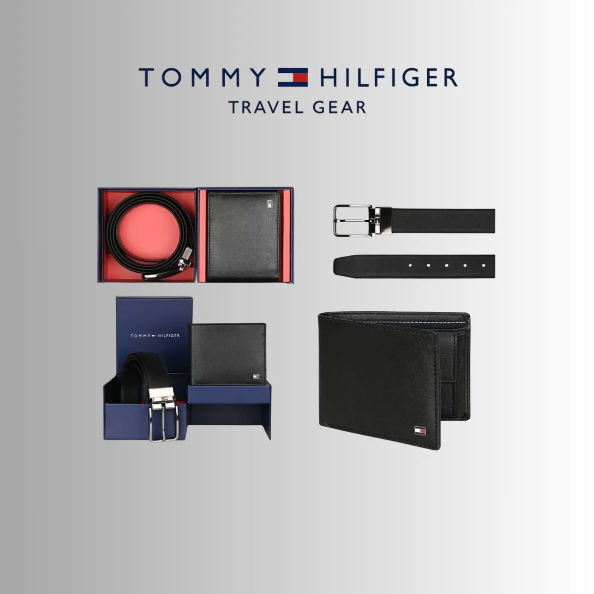 Tommy Hilfiger Herkimer Belt & Wallet Combo