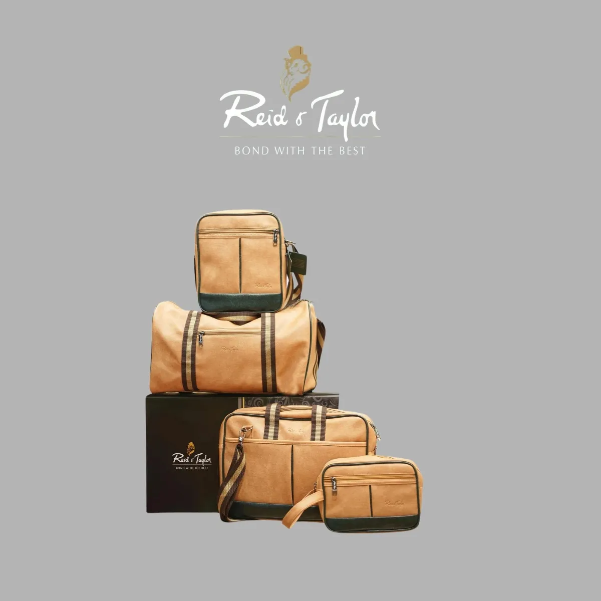 Reid & Taylor Merlin 4-Piece Travel Bag & Organizer Set