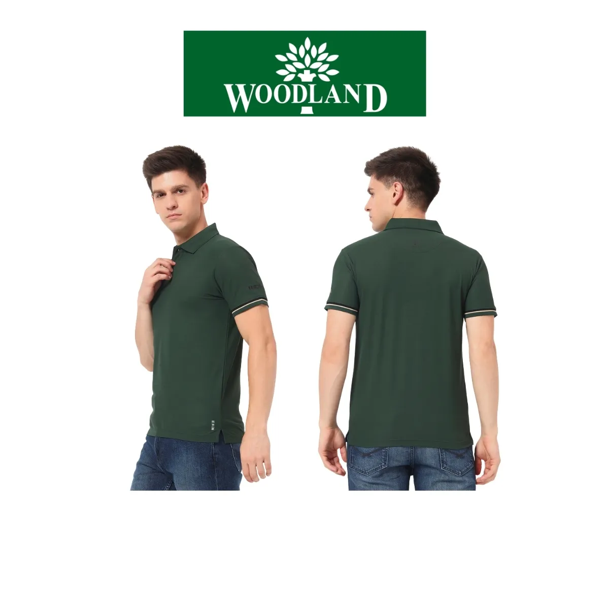 Woodland Men's 100% Polyester Honeycool Technology Polo T-Shirt