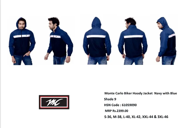 monte carlo biker jacket navy blue