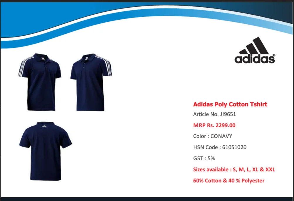 Adidas Men’s Poly Cotton Polo T-Shirt