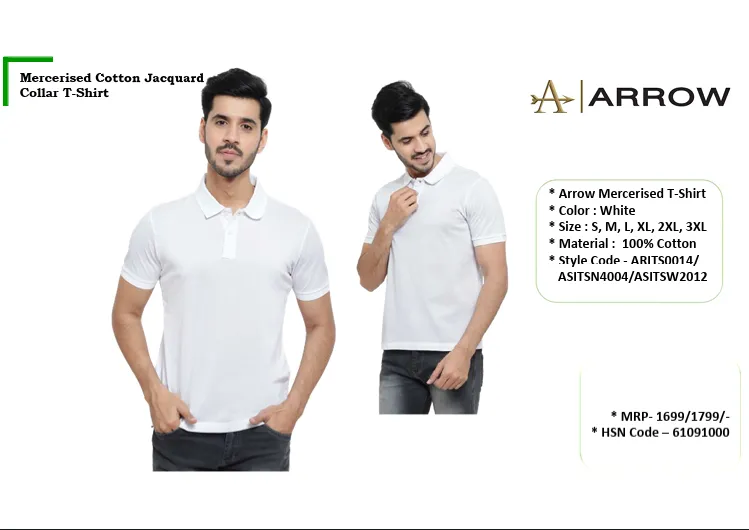 Mercerised Cotton Jacquard Polo T-Shirt