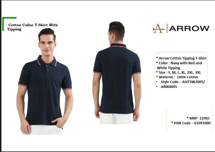Cotton Polo T-Shirt with Tipping