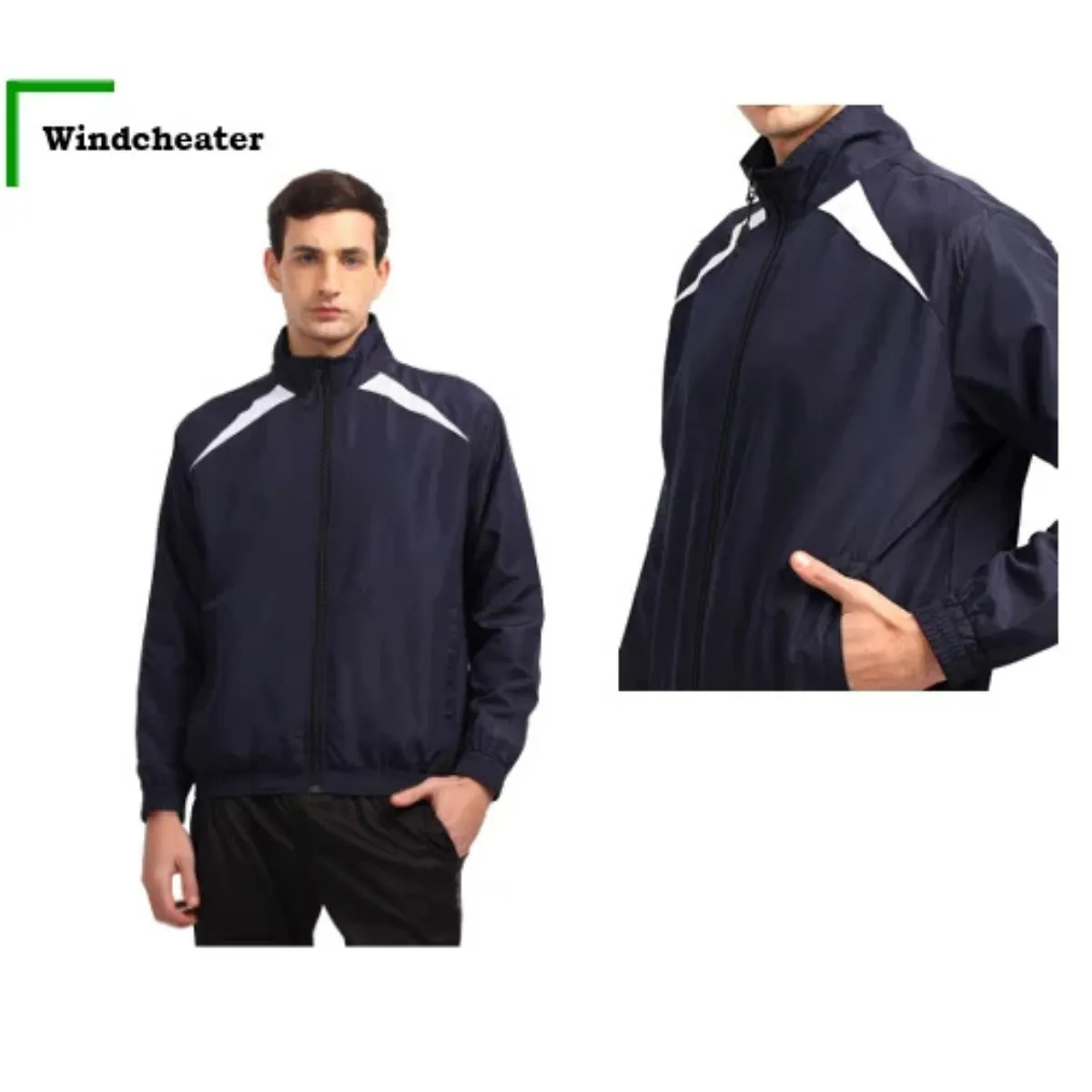 Navy Blue Windcheater Jacket