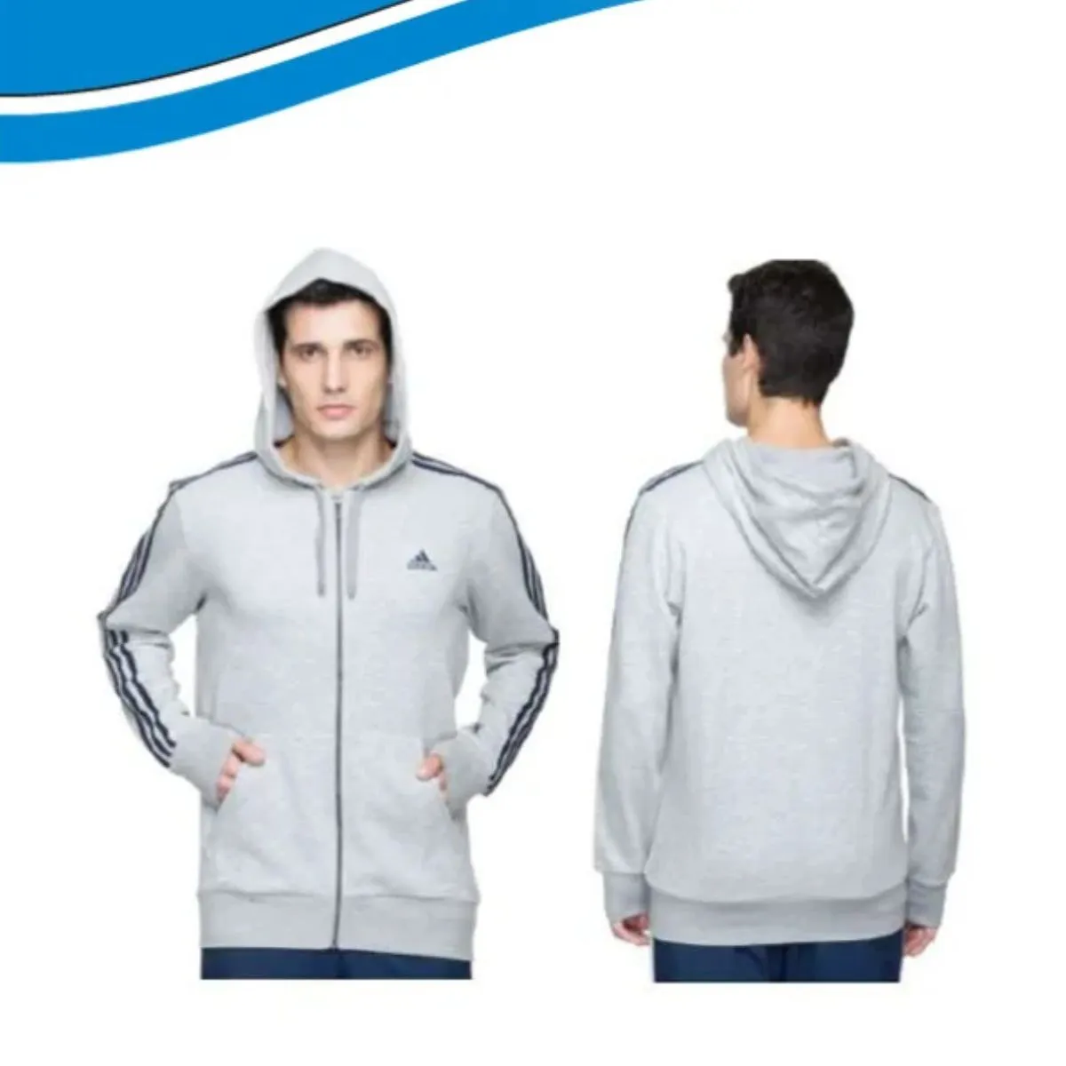 Adidas Men’s Black & White Hoody Jacket