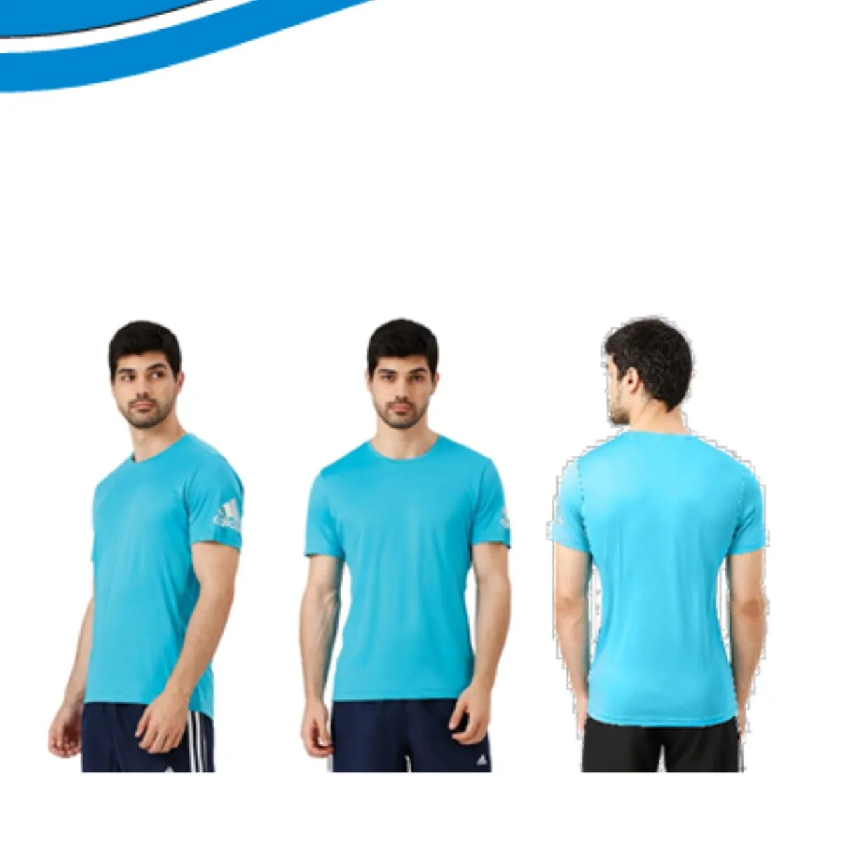 Adidas Round Neck AEROREADY T-Shirt for Men | Breathable Gym & Running Wear (Multi-Color)