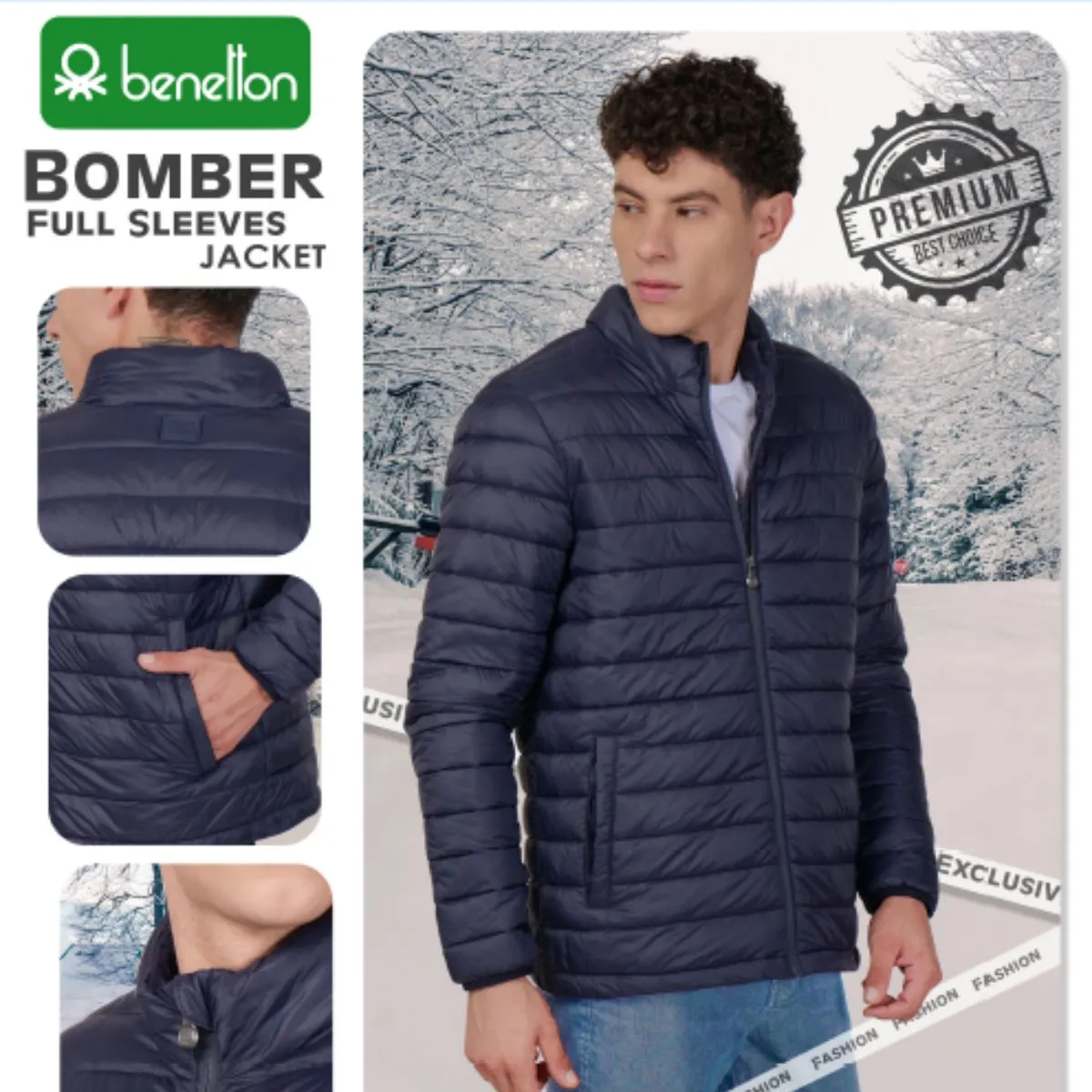 Benetton Bomber Full Sleeves Jacket