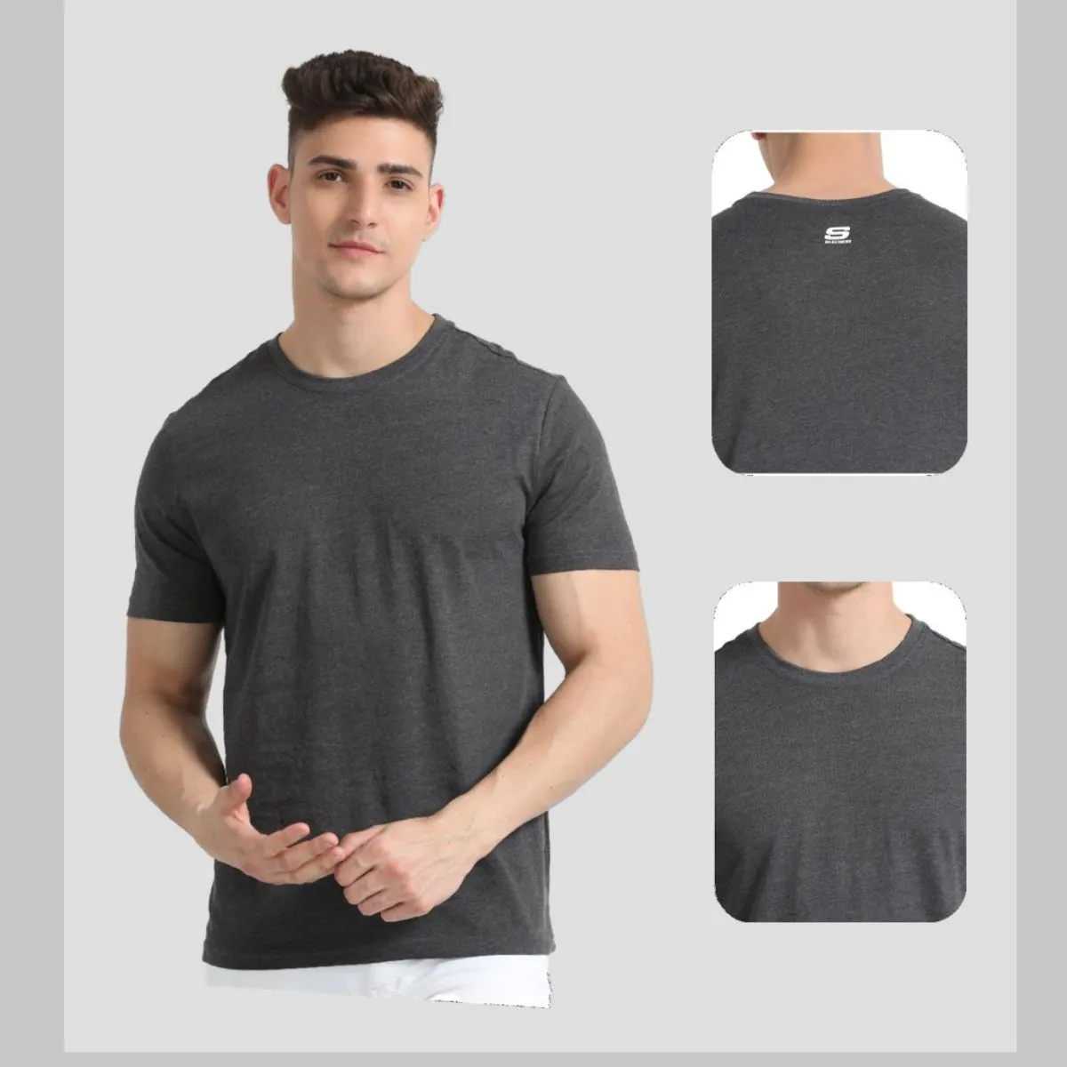 Skechers Men's Solid Comfort Fit Crew Neck T-Shirt Collection