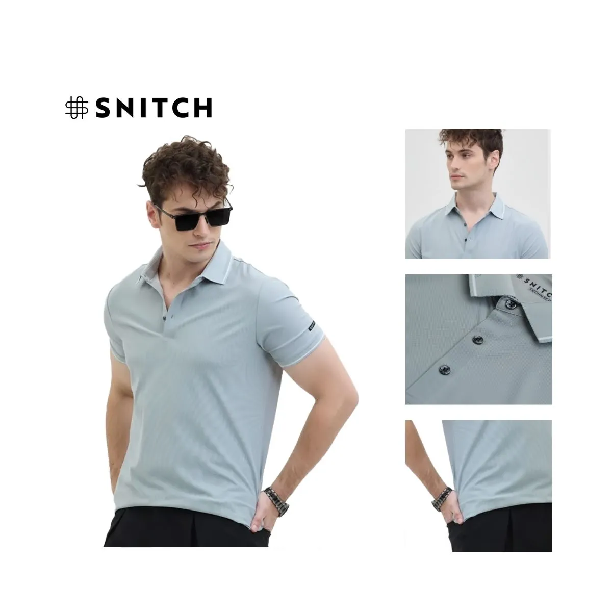 Snitch Technical Stitchless Tipping Polo T-Shirt