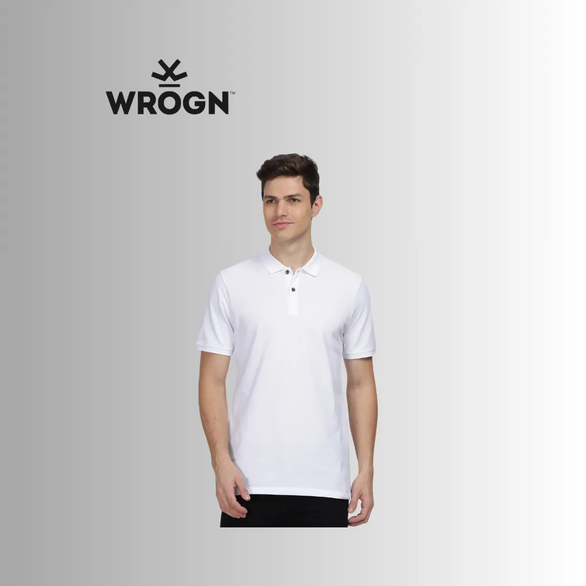 WROGN Men's Solid Pique Cotton Polo T-Shirt