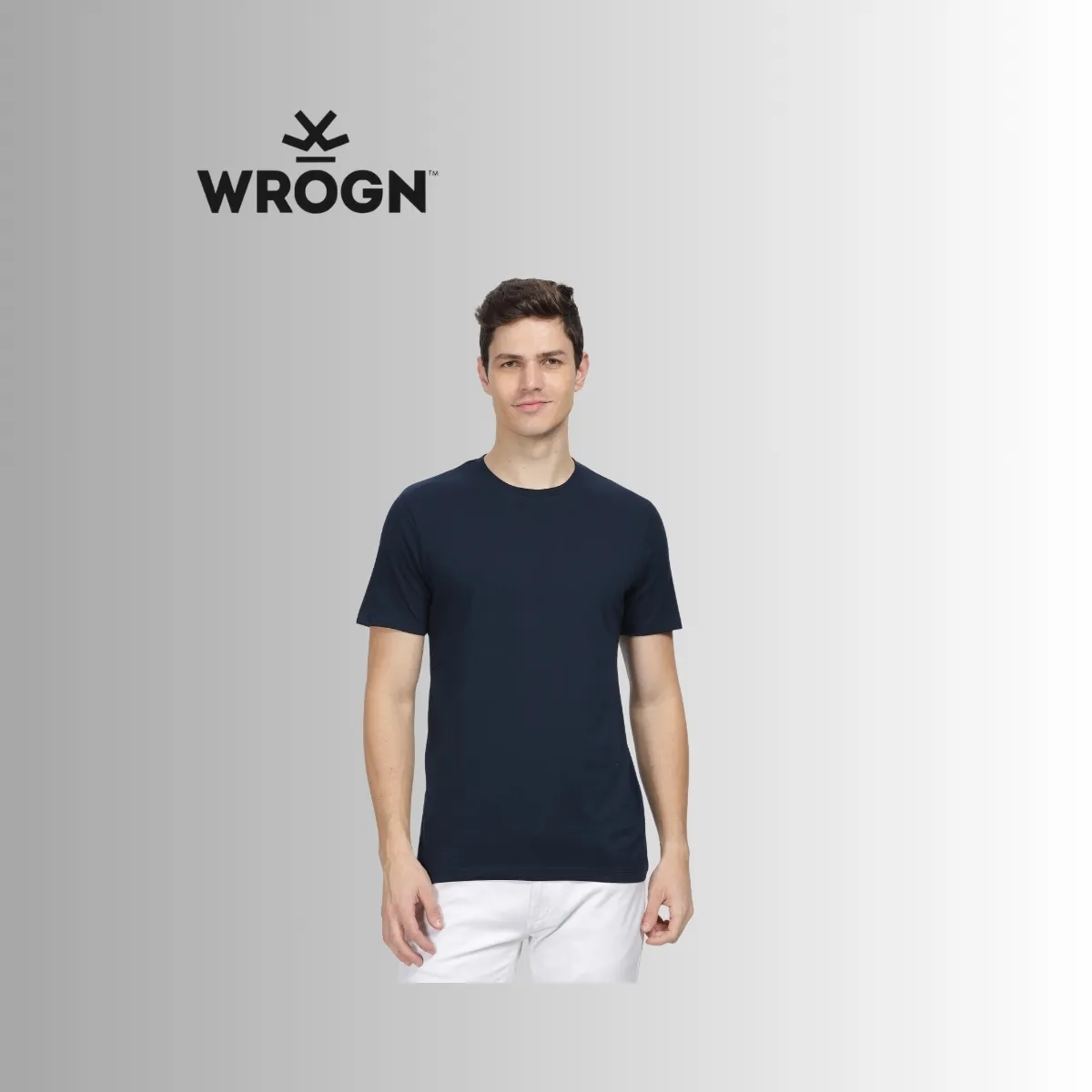 WROGN Men's Casual Round Neck Cotton T-Shirt