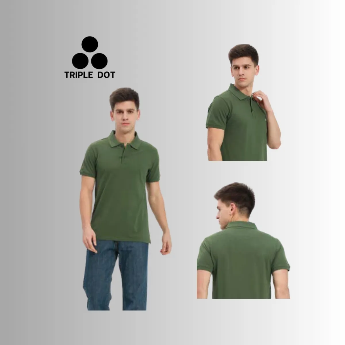 Triple Dot 100% Cotton Premium Polo T-Shirt