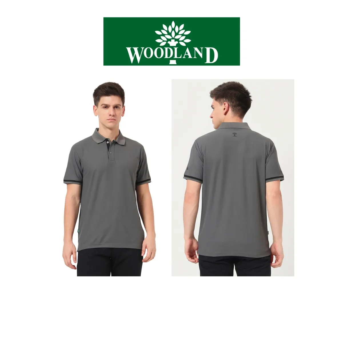 Woodland Men's 100% Polyester Honeycool Technology Polo T-Shirt